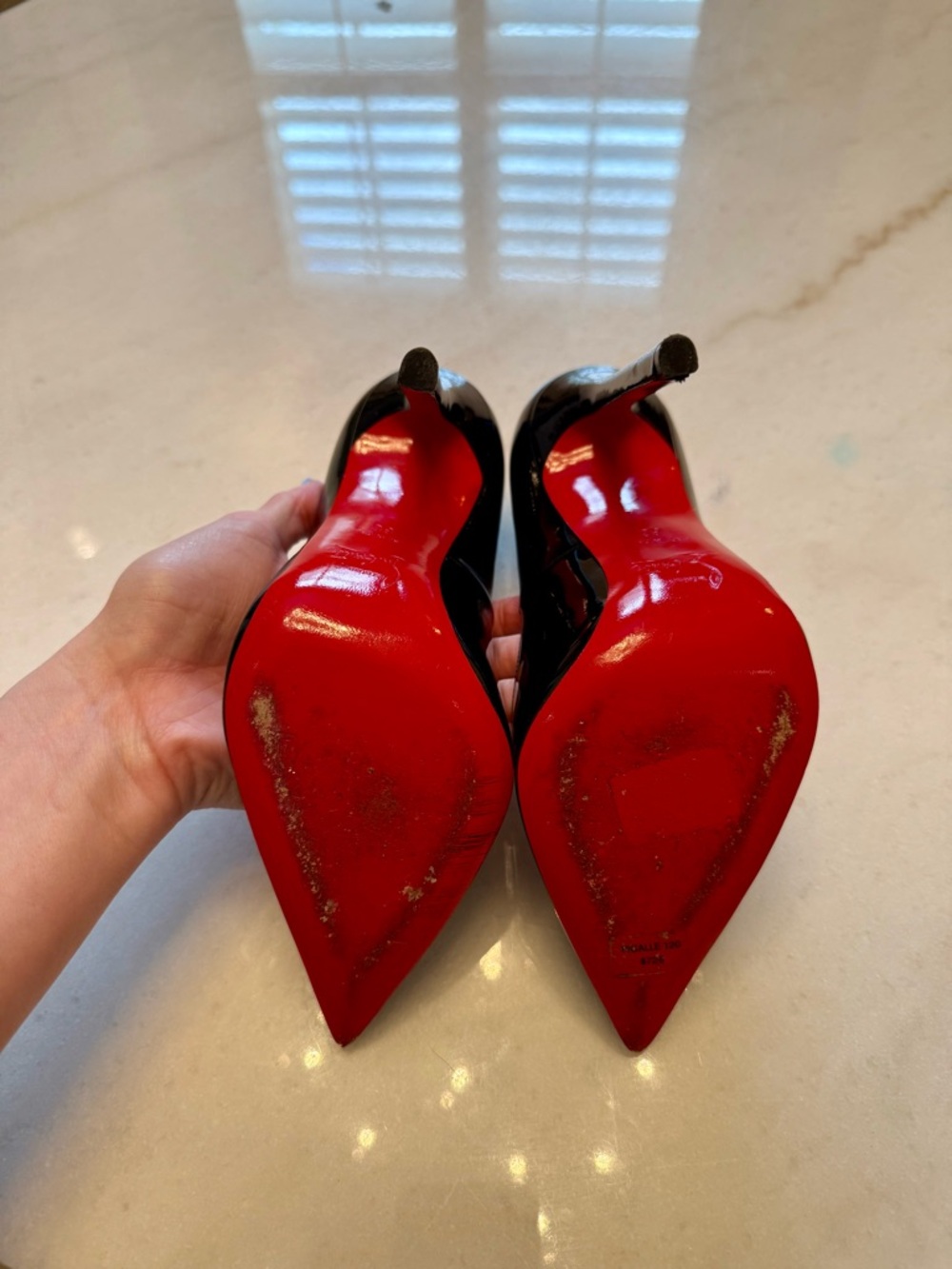 Christian Louboutin Black Patent Pointed-Toe Stiletto Pumps - so Kate - Picture 3 of 5
